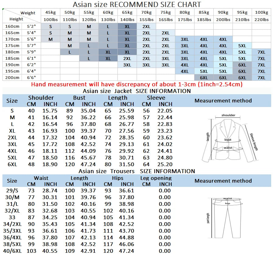 Suit Men (Blazer+Pants) Fashion Business Casual Slim-fit Formal Dress Banquet Work English Style Evening Dress Solid Color Suit
