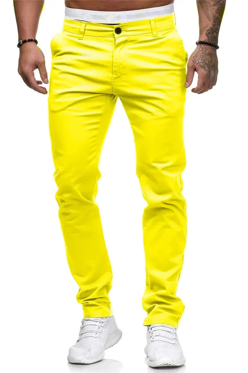 2026 Spring Autumn Fashion Men Clothing Men's Casual Pants Solid Slim Fit Mid-waist Trousers New Male Business Sport Baggy Pants