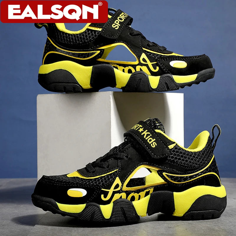 Summer Kids Boys Running Shoes Breathable White Outdoor Sneakers Non-Slip Anti-Collision Casual Walking Shoes for Children