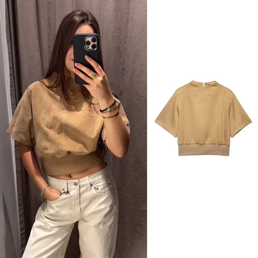 Women's 2026 New Fashion Summer Blouses Chic Young Women's Slim Pullover Tops Street Elegant Travel Joker Holiday Blouse