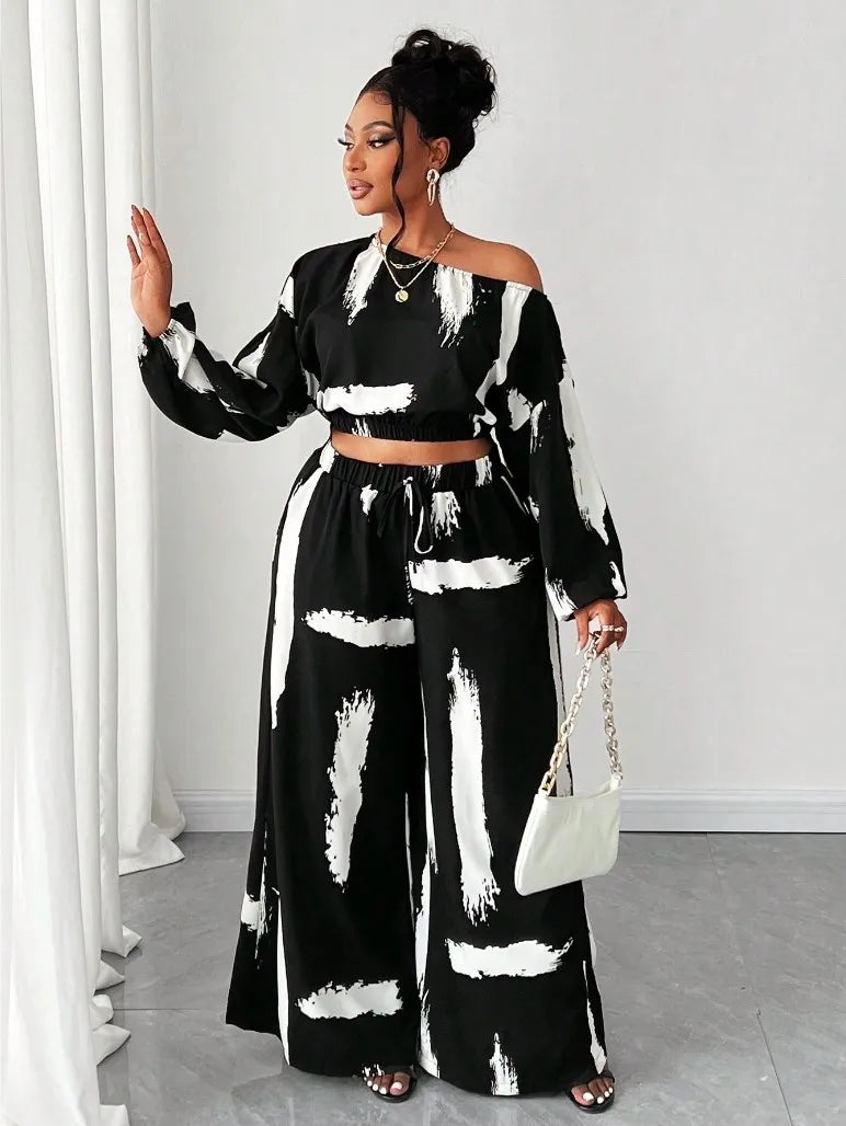 Elegant Women's Plus Size 2 Piece Set