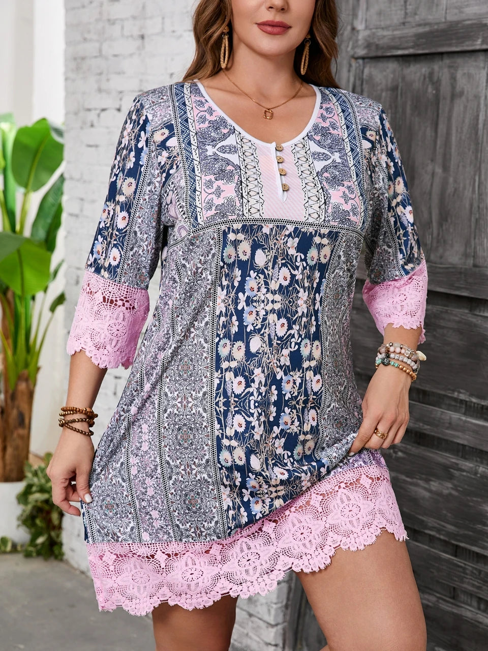 Women Plus Size Elegant Casual Dress