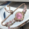 Jade Marrow Bracelet Watch Inlaid Diamond Light Luxury New Fashion Quartz Watch Pulling Diamond Women's Watch
