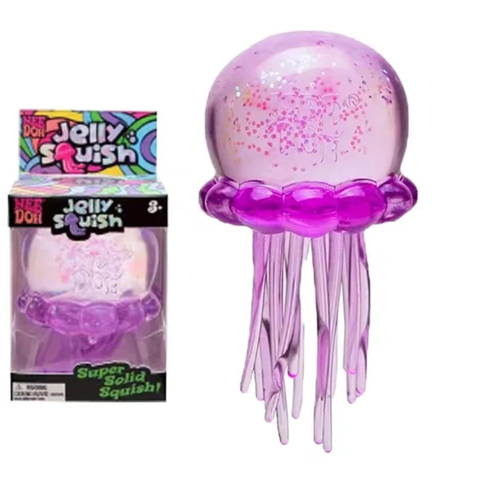 Needoh Jellyfish Squishy Soft Stress Relief Toy Cute Relaxing Squeeze Sensory Toy Kids Big Size Anti-Anxiety Focus ADHD Fidgets