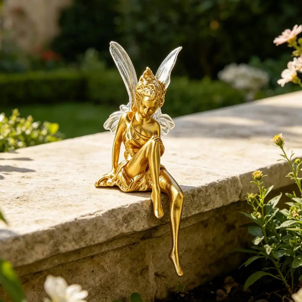 Room Decor Handcrafted Ornament Flower Fairy Decorative Ornament Small Sculpture for Home Room Bedroom Office Table Decoration