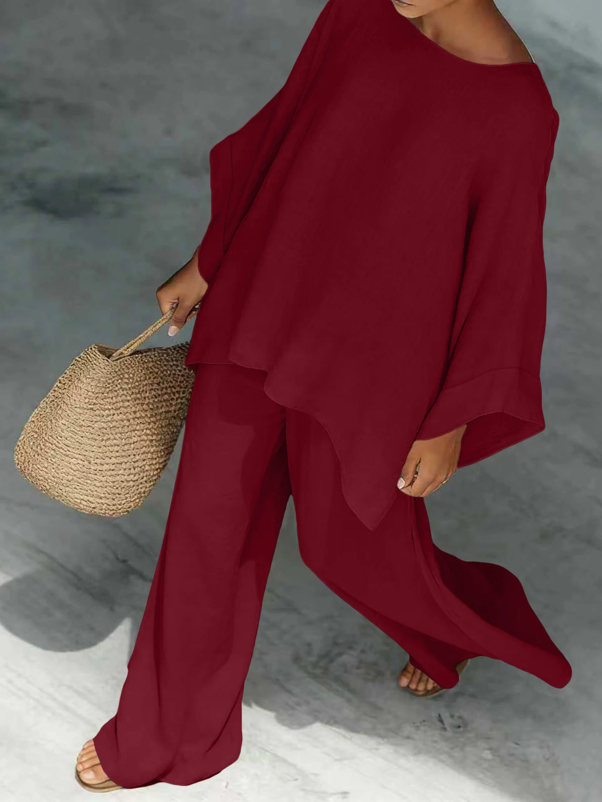 Women's Stunning Loose Wide Leg Two Piece Outfit