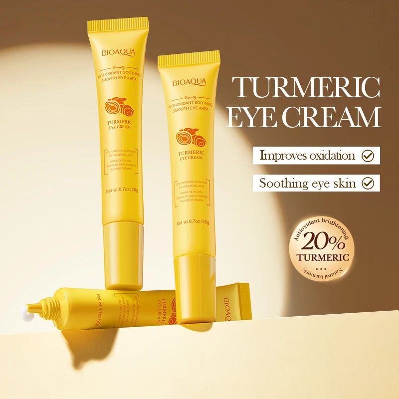 BIOAQUA Turmeric Skin Care Sets Anti-aging Anti Acne Face Serum Moisturizing Anti Dark Circles Eye Cream Facial Skin Care Kit