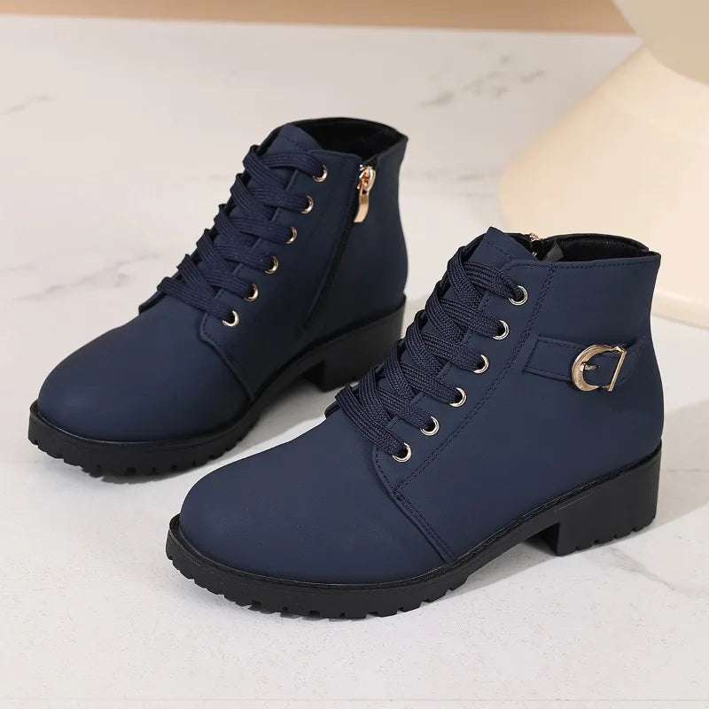 Women's Buckle-Detail Ankle Boots