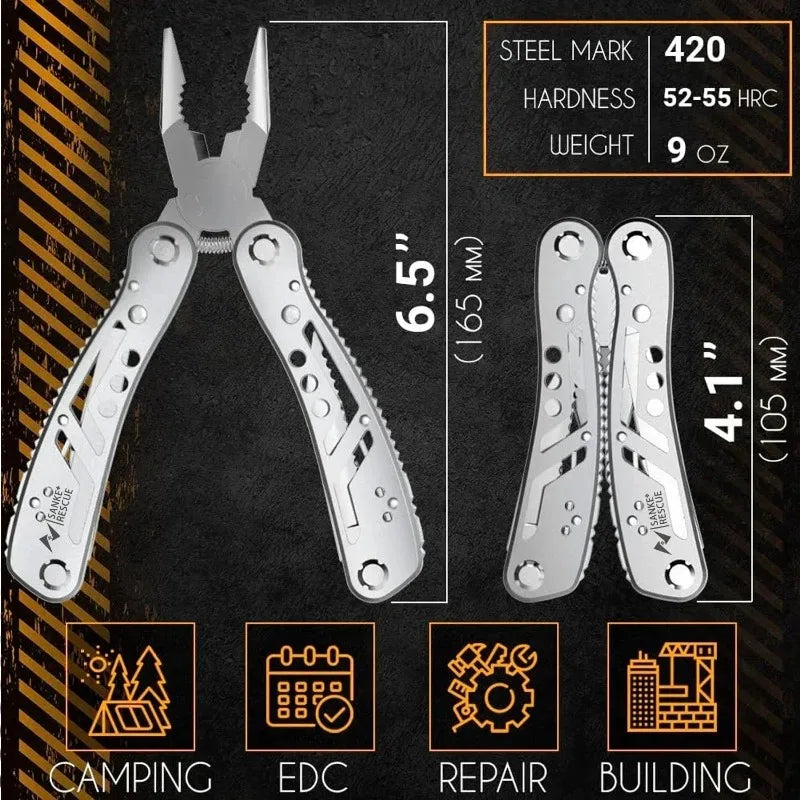Multitool 24-in-1 Multitools Pliers with Professional multitool survivalowy Camping and Hunting Gifts for Men Dad Hus band
