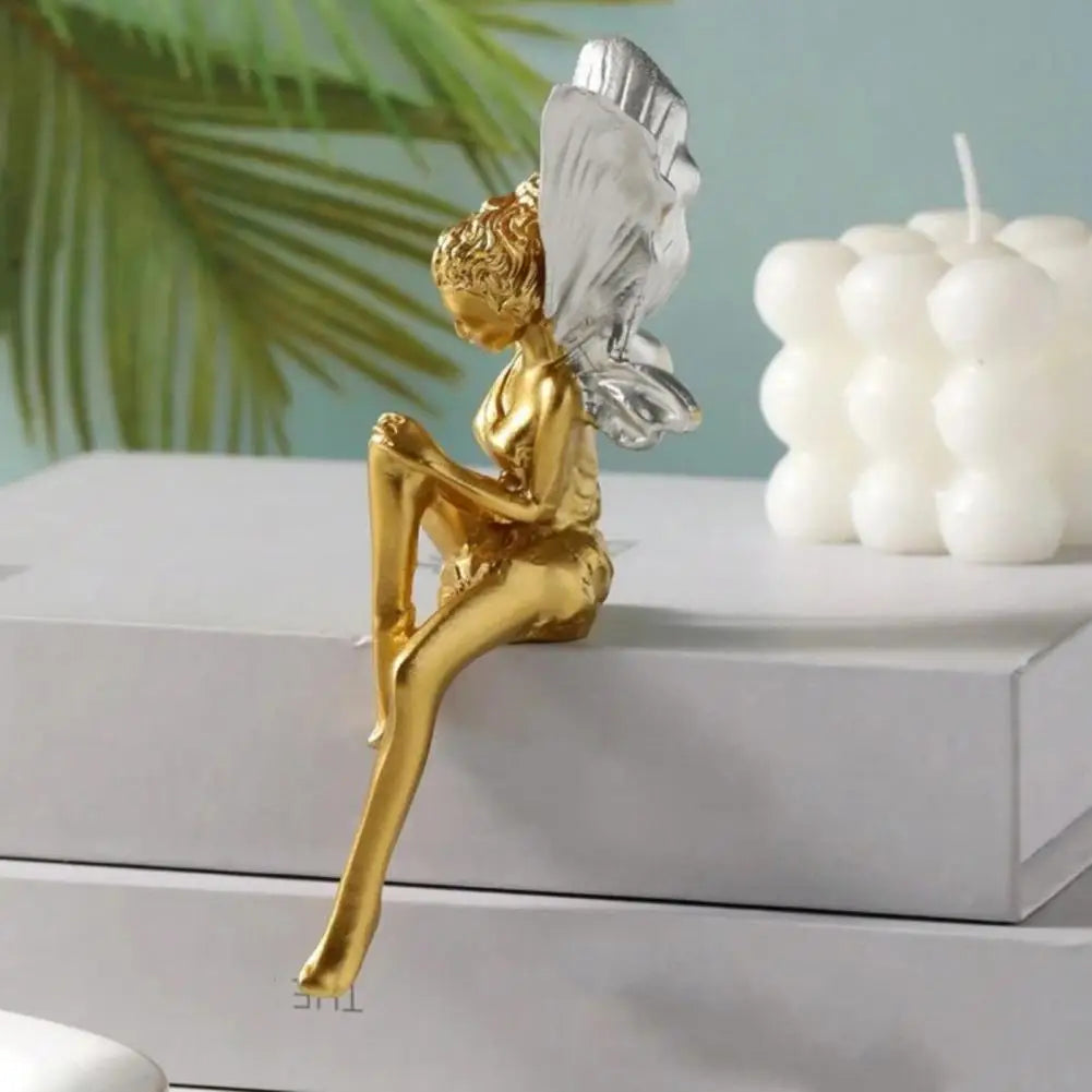 Room Decor Handcrafted Ornament Flower Fairy Decorative Ornament Small Sculpture for Home Room Bedroom Office Table Decoration