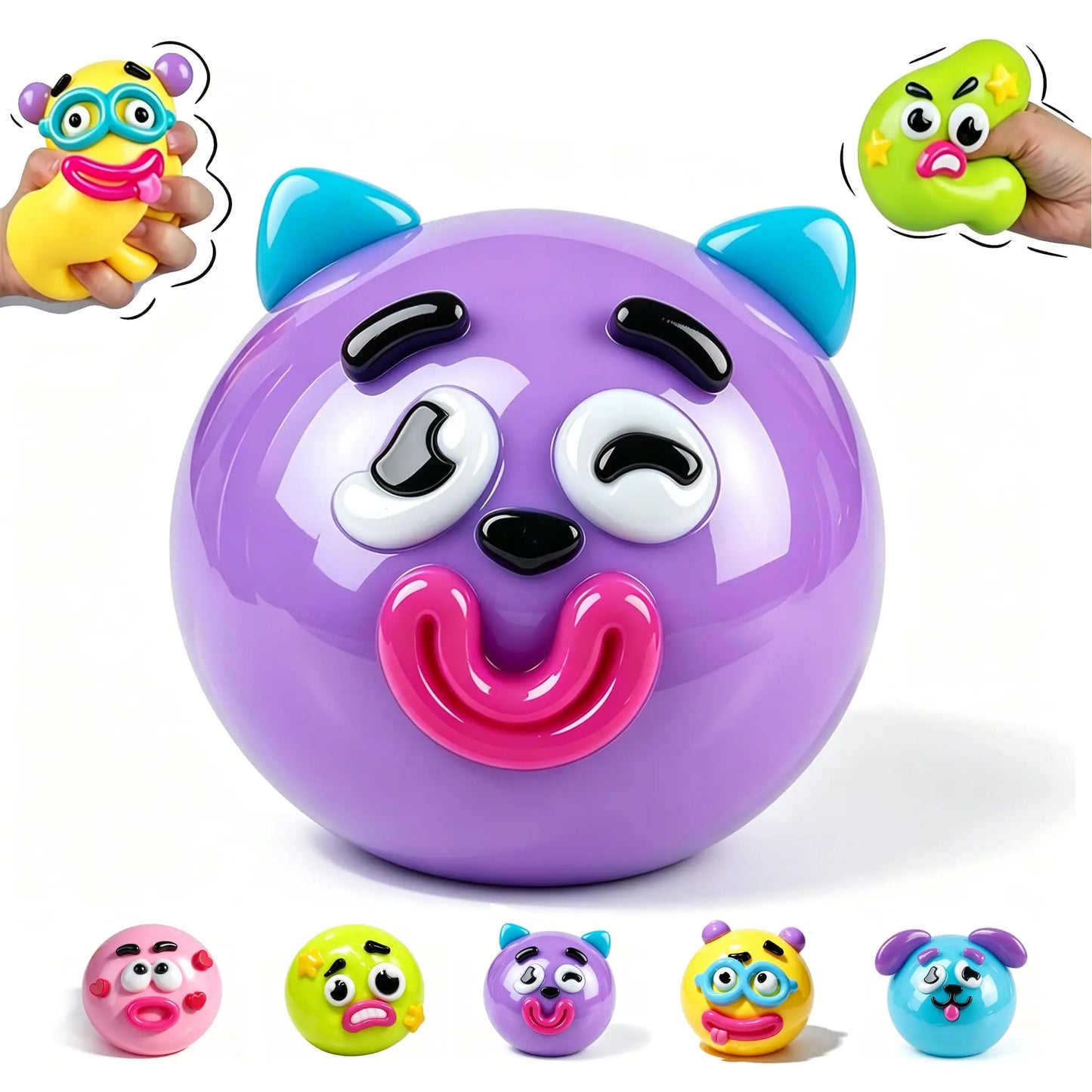 The new 2026 Smushers Squishy, Squishy exchanges dog face toys, slowly rises the foldable toys and relaxes the senses.