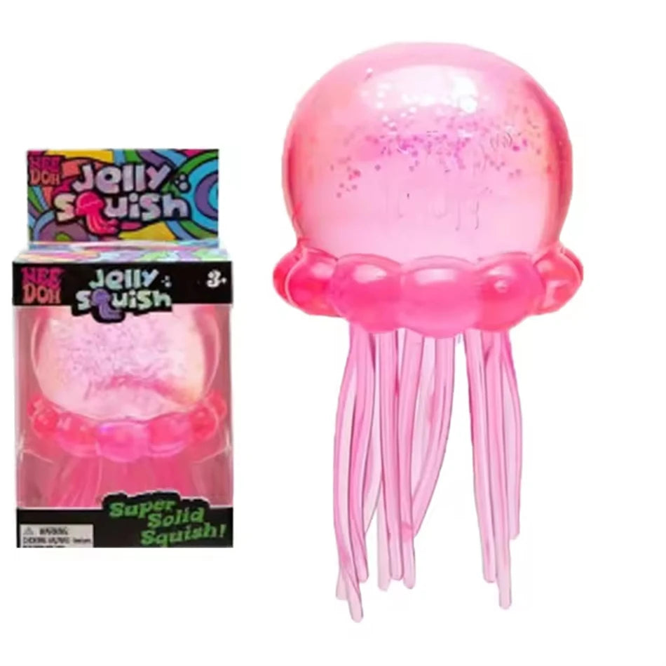 Needoh Jellyfish Squishy Soft Stress Relief Toy Cute Relaxing Squeeze Sensory Toy Kids Big Size Anti-Anxiety Focus ADHD Fidgets