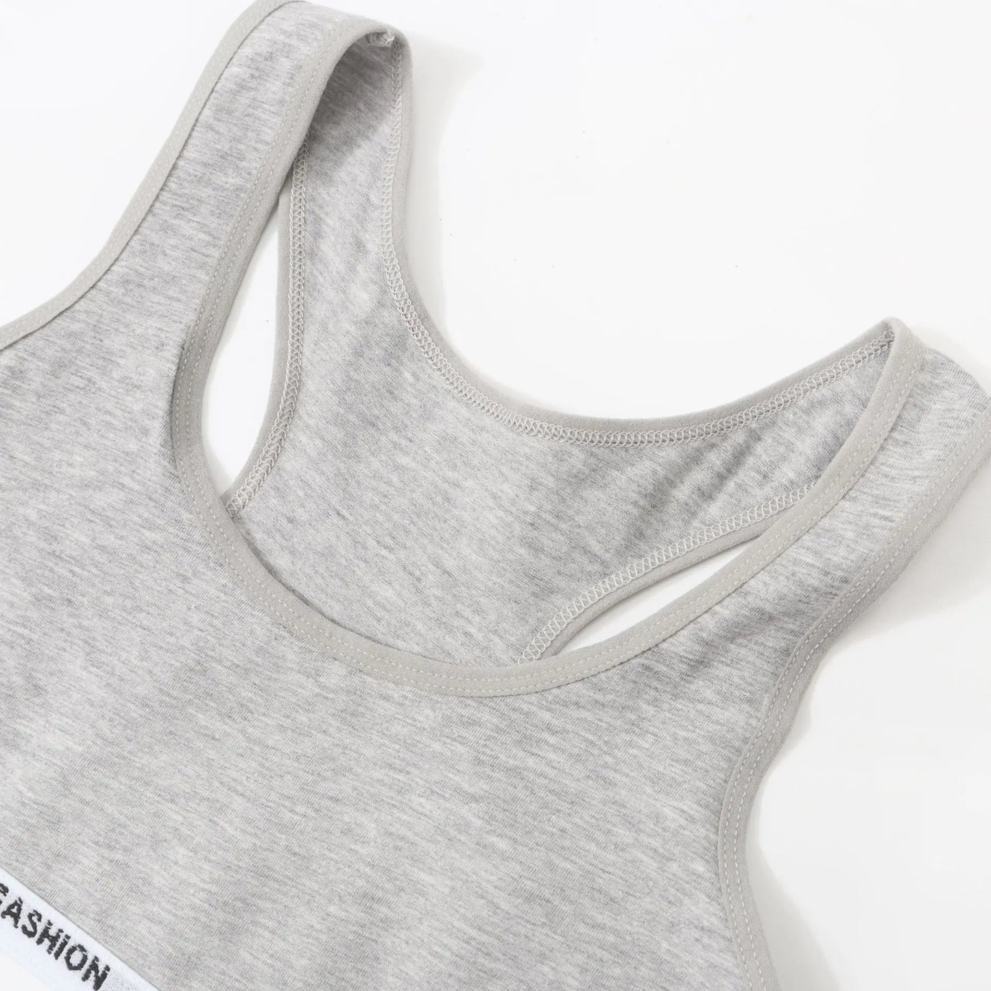 Teenage Girl Vest Underwear Student Solid Color Cotton Vest Simple Printing Soft and Comfortable Lightweight Breathable Bra