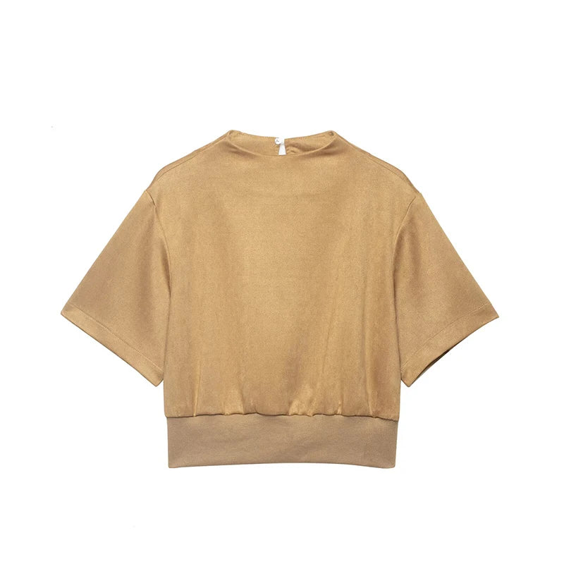 Women's 2026 New Fashion Summer Blouses Chic Young Women's Slim Pullover Tops Street Elegant Travel Joker Holiday Blouse