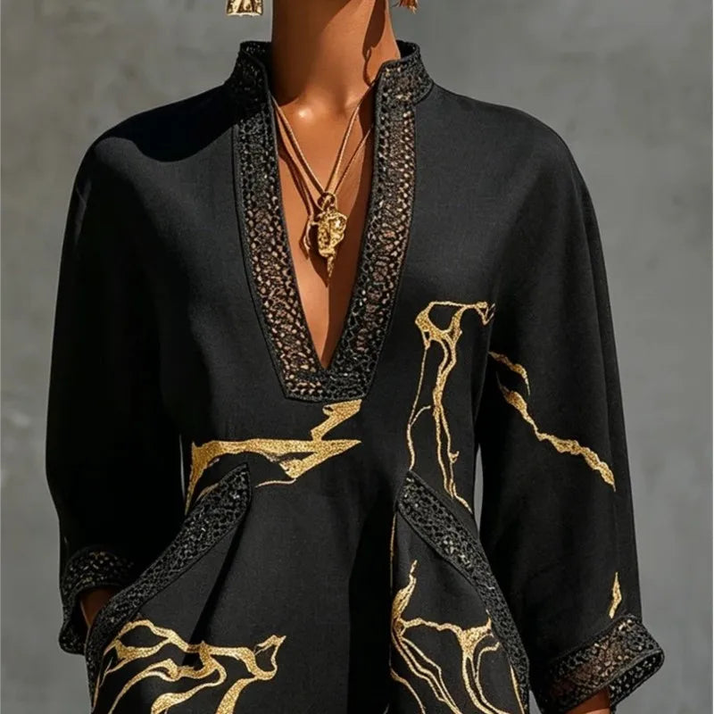 Women's Abstract Print Mini Dress