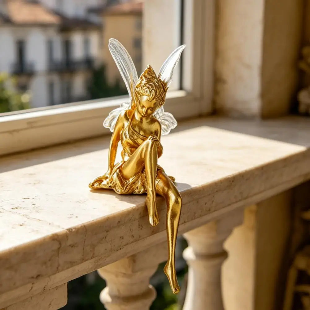 Room Decor Handcrafted Ornament Flower Fairy Decorative Ornament Small Sculpture for Home Room Bedroom Office Table Decoration