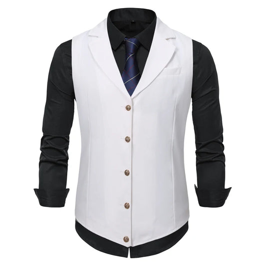 Vest Men Suit Business Vest Mens Casual Waistcoat Formal Suit Gilet Vest Slim England Style Waistcoat Men Wedding Clothing
