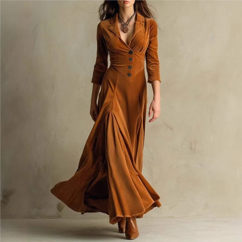 Women's Elegant Velvet Dress