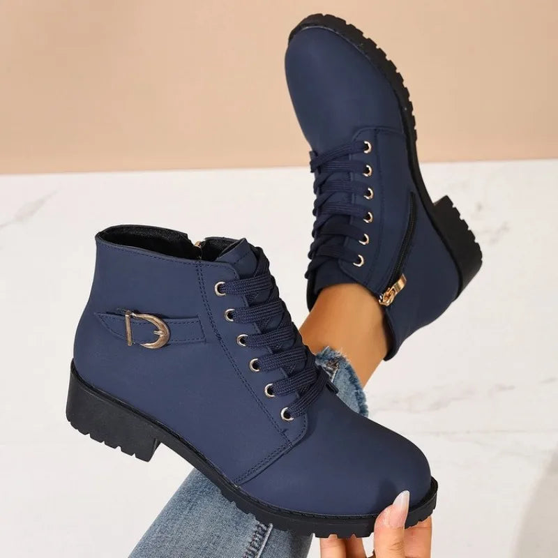 Women's Buckle-Detail Ankle Boots