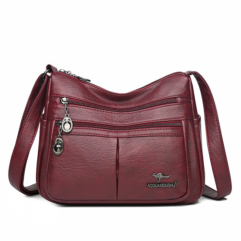 Luxury Purses and Handbags Women Bag High Quality Soft Leather Designer Multi-pocket Crossbody Shoulder Bag for Female 2022 Sac