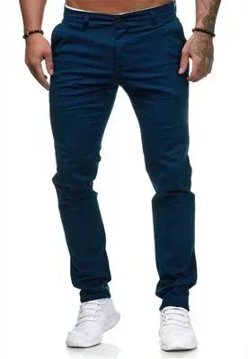 2026 Spring Autumn Fashion Men Clothing Men's Casual Pants Solid Slim Fit Mid-waist Trousers New Male Business Sport Baggy Pants