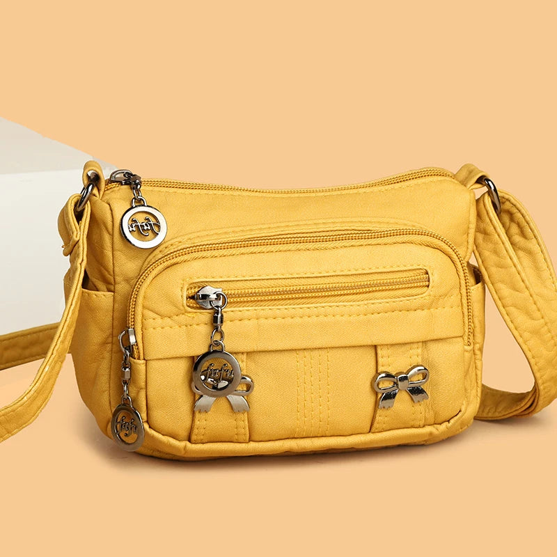 Premium Soft Leather Shoulder Bag-Vintage Crossbody