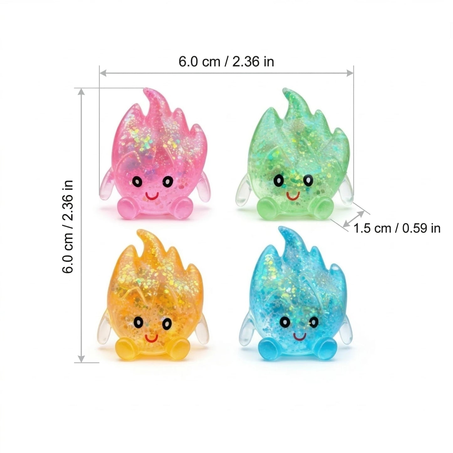 Novelty Squishy Pitaya Stress Ball Squishies Toys Glitter Funny Stretch Squeeze Fidget Toys for Adults Fool's Day Prank Gift