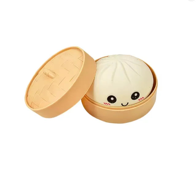 Simulation Dumpling Squishy Toys Pressure Ball Soft Slow Rebound Squishy Glitter Sensory Baozi Toy Anxiety Relief Birthday Gifts
