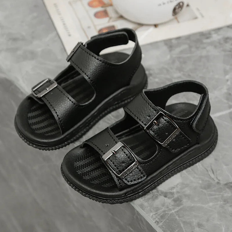 Summer Boys Sandals New Children Beach Shoes Lightweight Casual Shoes Fashion Sports Kids Non Slip Durable Leather Sandals