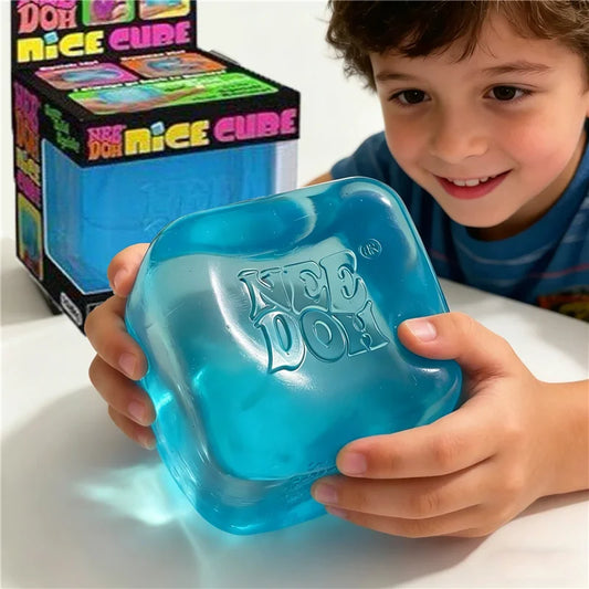 NeeDoh Nice Cube Squishy Stress Soft Stretchy Sensory Fidget Toy for Anxiety Relief ADHD Focus Stress Relief for Adults Kids