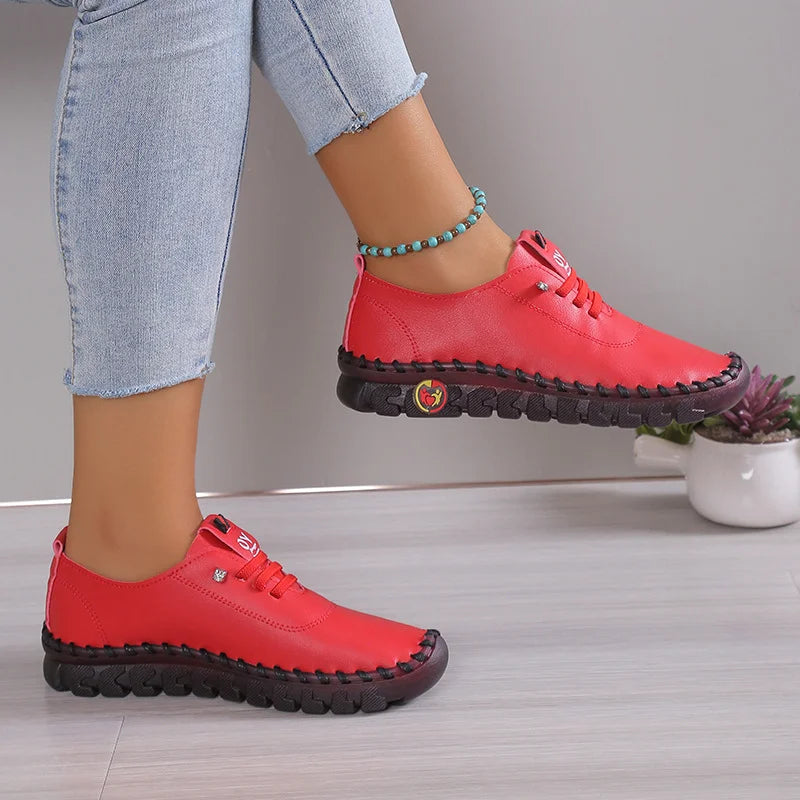 Women Sneakers 2026 New Designer Shoes Loafers Soft-soled Roman Breathable Outdoor Women Retro Big Size Single Shoes for Women