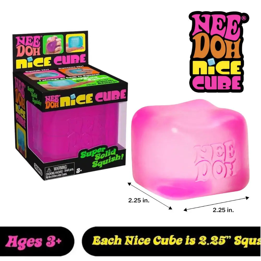 Squishy Needoh Nice Cube Pressure Relief Fidget Toy Soft Pinch Sensory Fingertip Toy Creative Relaxing Gift