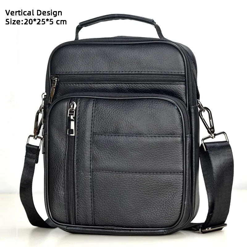 Hot Fashion Men Messenger Bags Genuine Leather Handbags for Man Luxury Brand Male Crossbody Bag for Mini Pad Boy Shoulder Bag