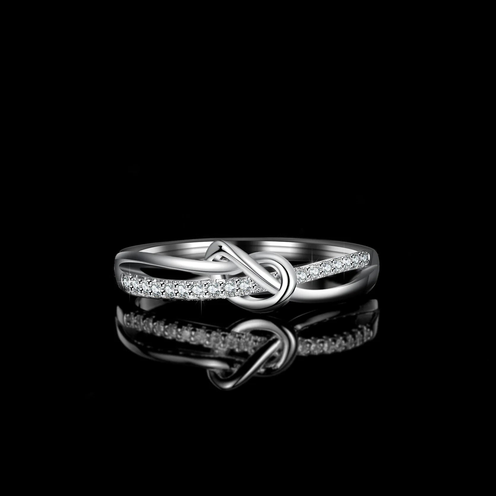 JoyceJelly Full Moissanite Ring 925 Sterling Silver 18K White Gold Plated Fine Jewelry For Women Bridal Bands Wedding Elegant