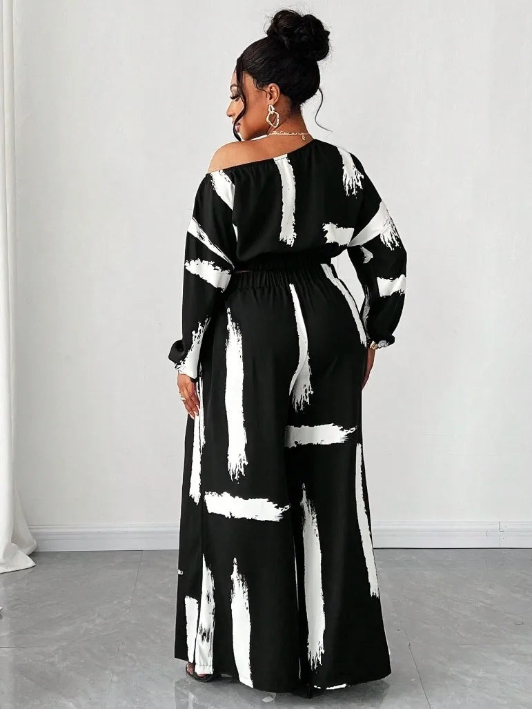 Elegant Women's Plus Size 2 Piece Set