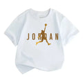 Summer Casual Kids T-shirt Breathable Cotton Jordan Print Short Sleeve Sport Tees Fashion Boy Girl Clothes