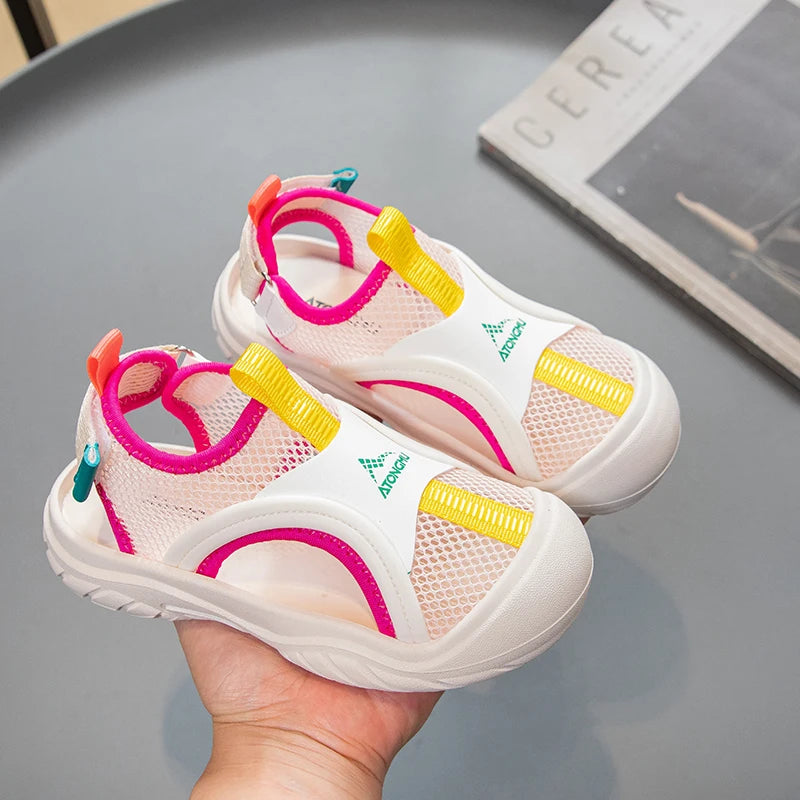 New Summer Kids Athletic Sandals for Boys Girls Anti-slippery Lightweight Toddler Beach Shoes with Colorful Options Versatile