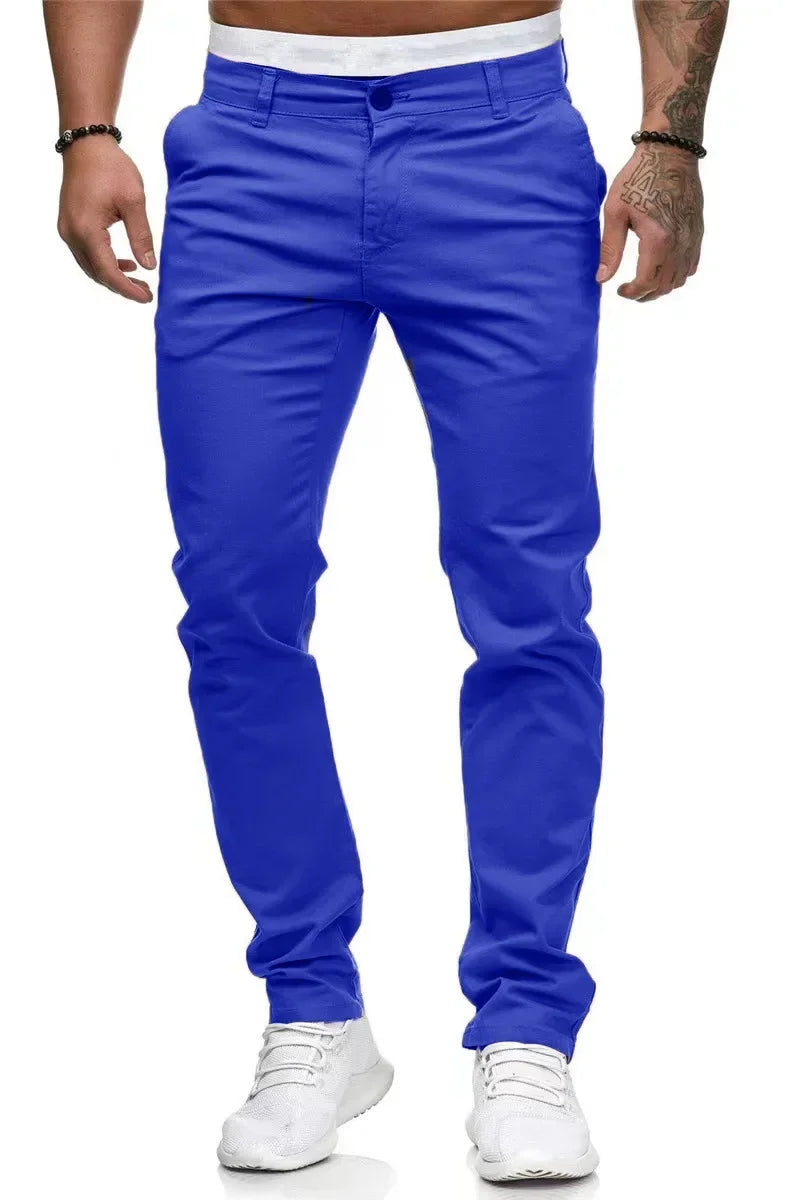 2026 Spring Autumn Fashion Men Clothing Men's Casual Pants Solid Slim Fit Mid-waist Trousers New Male Business Sport Baggy Pants