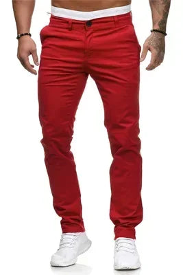 2026 Spring Autumn Fashion Men Clothing Men's Casual Pants Solid Slim Fit Mid-waist Trousers New Male Business Sport Baggy Pants