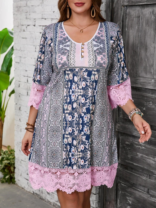 Women Plus Size Elegant Casual Dress