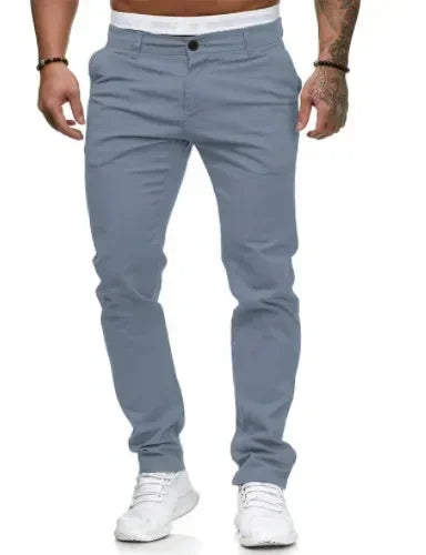 2026 Spring Autumn Fashion Men Clothing Men's Casual Pants Solid Slim Fit Mid-waist Trousers New Male Business Sport Baggy Pants