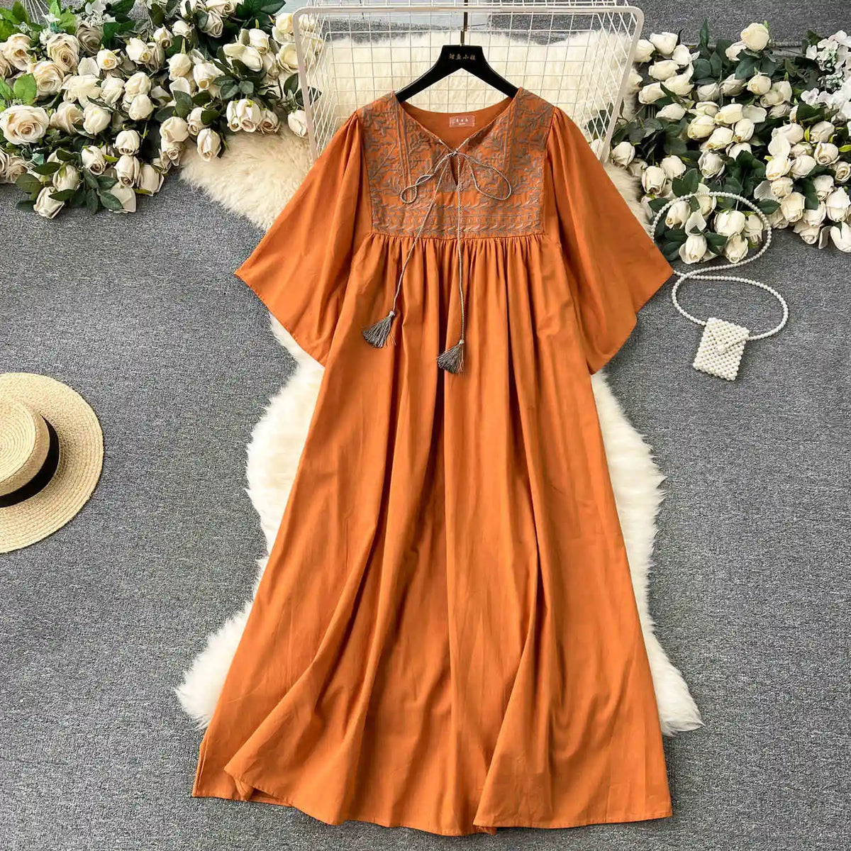 Bohemian Women's Embroidered Dress