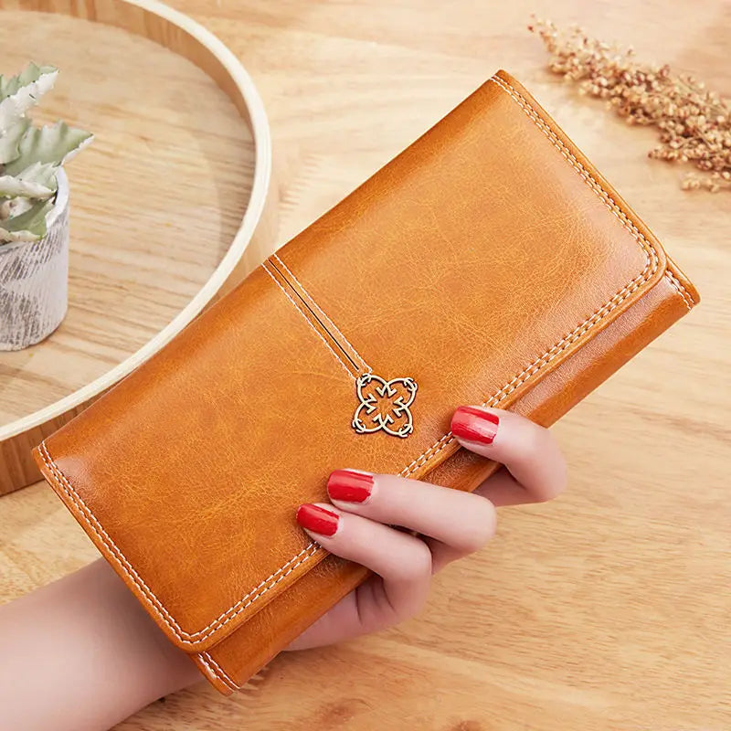 Women's Leather Wallet Woman Luxury Long Wallets Fashion Women Purses Money Bags 2023 Handbags Womens Purse Cards Holder