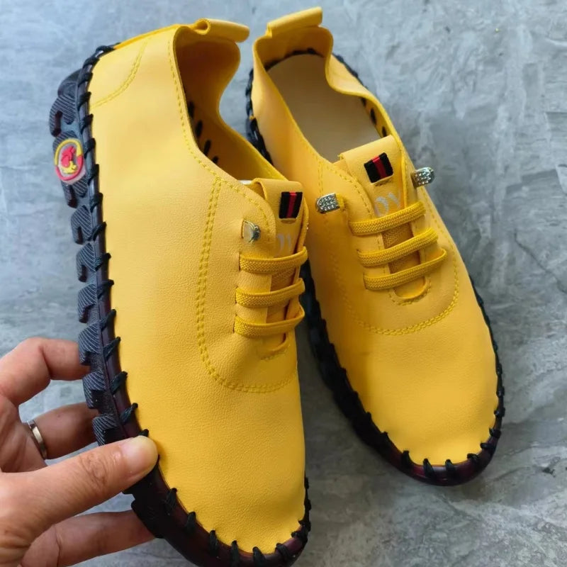 Women Sneakers 2026 New Designer Shoes Loafers Soft-soled Roman Breathable Outdoor Women Retro Big Size Single Shoes for Women