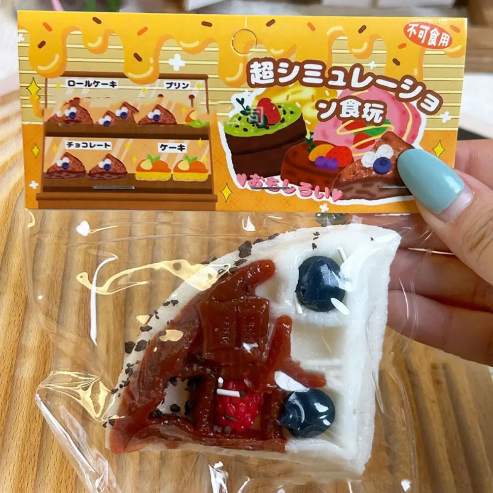 Squishy Cake Food Stress Relief Toys Soft Fidget Toy Kid Girl Super Shapeable Pinch Toy Cute Party Decor For Christmas Halloween