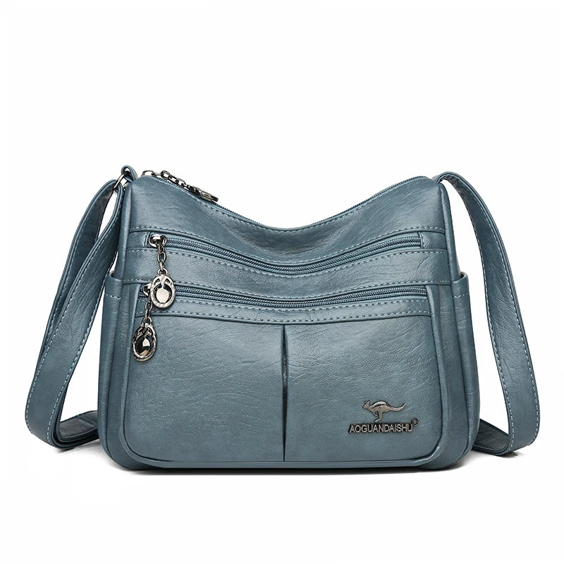 Luxury Purses and Handbags Women Bag High Quality Soft Leather Designer Multi-pocket Crossbody Shoulder Bag for Female 2022 Sac