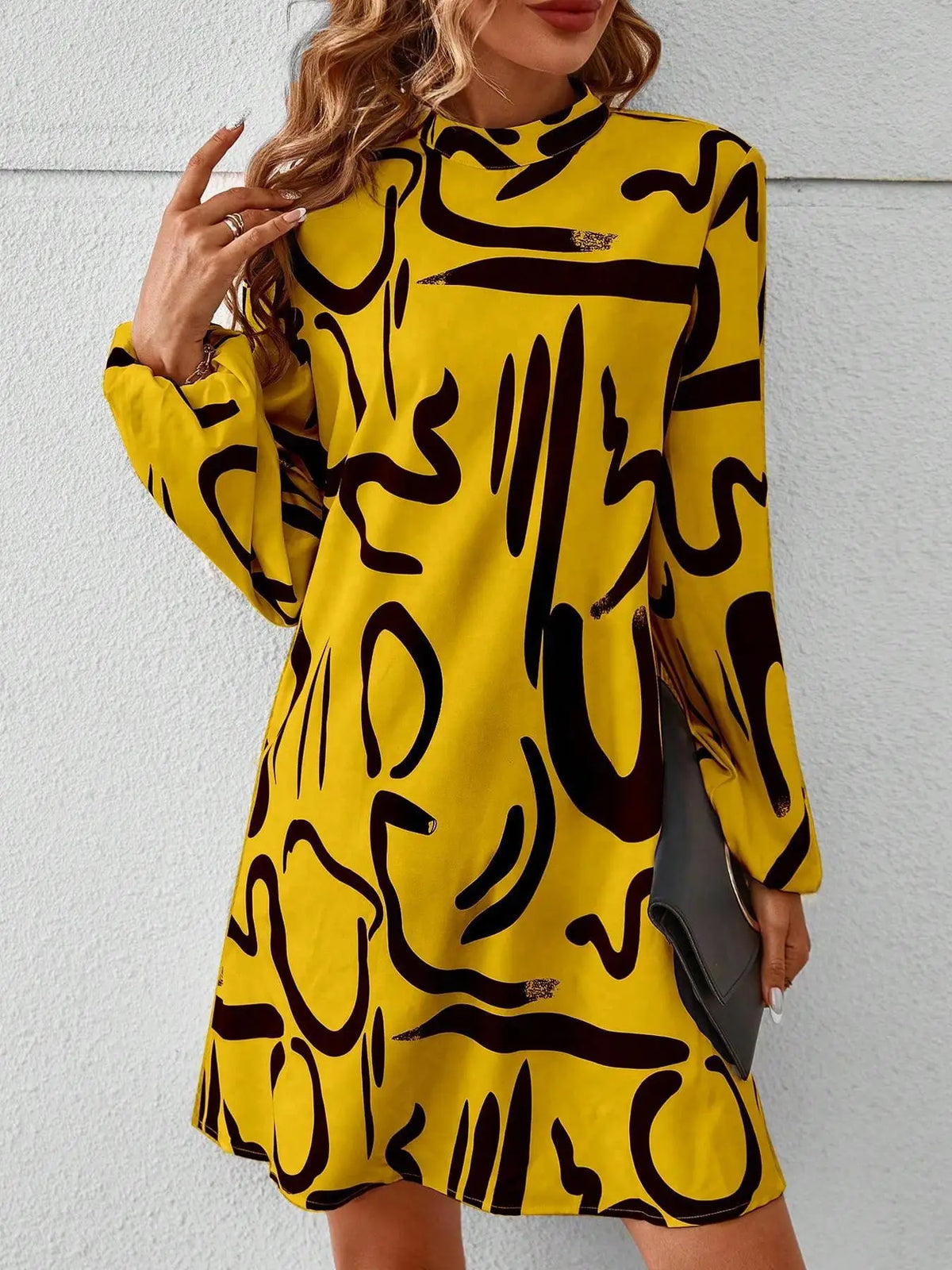 Women's Keyhole Neckline A-Line Dress.