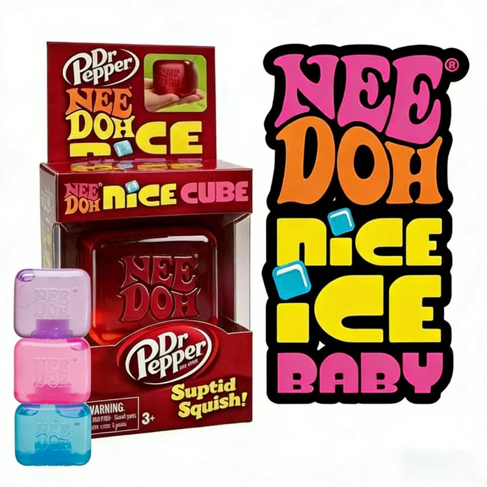 Squishy Needoh Nice Cube Pressure Relief Fidget Toy Soft Pinch Sensory Fingertip Toy Creative Relaxing Gift