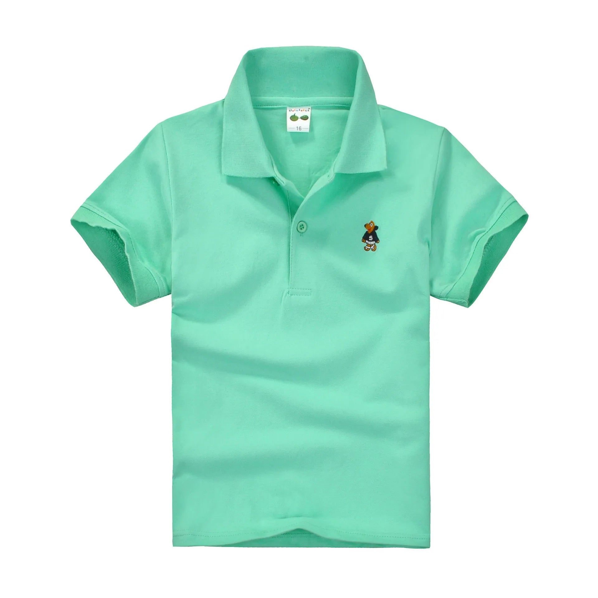 Summer Teenager POLO Shirts 3-14Yrs Children T-shirt For Girls Short-Sleeve Baby Tops Boys Tee Shirts Solid Color Kids Outerwear