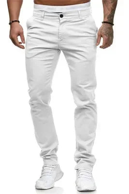 2026 Spring Autumn Fashion Men Clothing Men's Casual Pants Solid Slim Fit Mid-waist Trousers New Male Business Sport Baggy Pants